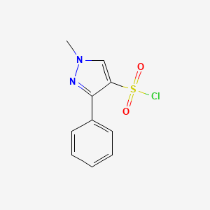 molecular formula C10H9ClN2O2S B2845167 1-Methyl-3-phenyl-1H-pyrazole-4-sulfonyl chloride CAS No. 2225146-16-5