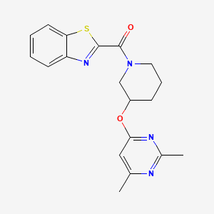 molecular formula C19H20N4O2S B2845183 2-{3-[(2,6-dimethylpyrimidin-4-yl)oxy]piperidine-1-carbonyl}-1,3-benzothiazole CAS No. 2034524-80-4