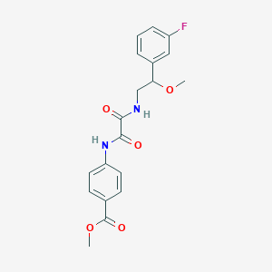 molecular formula C19H19FN2O5 B2845185 methyl 4-({[2-(3-fluorophenyl)-2-methoxyethyl]carbamoyl}formamido)benzoate CAS No. 1797338-12-5