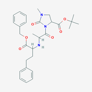1-Methyl-2-oxo-3-[1-oxo-2-[[3-phenyl-1-[(phenylmethoxy)carbonyl]propyl]amino]propyl]-4-imidazolidinecarboxylic acid tert-butyl ester