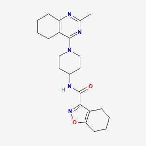 molecular formula C22H29N5O2 B2845216 N-[1-(2-methyl-5,6,7,8-tetrahydroquinazolin-4-yl)piperidin-4-yl]-4,5,6,7-tetrahydro-1,2-benzoxazole-3-carboxamide CAS No. 2034411-54-4