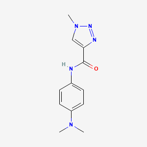 molecular formula C12H15N5O B2845258 N-(4-(dimethylamino)phenyl)-1-methyl-1H-1,2,3-triazole-4-carboxamide CAS No. 1207027-26-6