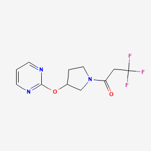 3,3,3-Trifluoro-1-(3-(pyrimidin-2-yloxy)pyrrolidin-1-yl)propan-1-one