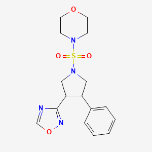 4-{[3-(1,2,4-Oxadiazol-3-yl)-4-phenylpyrrolidin-1-yl]sulfonyl}morpholine