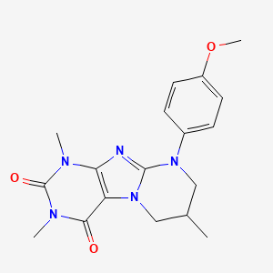 9-(4-methoxyphenyl)-1,3,7-trimethyl-7,8-dihydro-6H-purino[7,8-a]pyrimidine-2,4-dione