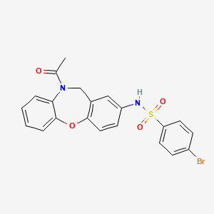 N-(10-acetyl-10,11-dihydrodibenzo[b,f][1,4]oxazepin-2-yl)-4-bromobenzenesulfonamide