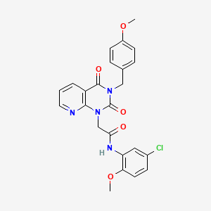molecular formula C24H21ClN4O5 B2845316 N-(5-chloro-2-methoxyphenyl)-2-{3-[(4-methoxyphenyl)methyl]-2,4-dioxo-1H,2H,3H,4H-pyrido[2,3-d]pyrimidin-1-yl}acetamide CAS No. 902919-21-5