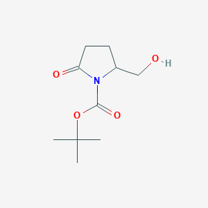molecular formula C10H17NO4 B2845319 Tert-butyl 2-(hydroxymethyl)-5-oxopyrrolidine-1-carboxylate CAS No. 344884-10-2