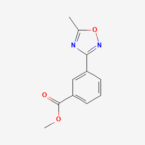 molecular formula C11H10N2O3 B2845356 Methyl 3-(5-methyl-1,2,4-oxadiazol-3-YL)benzoate CAS No. 1092566-65-8
