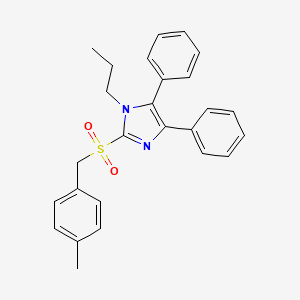 4,5-diphenyl-1-propyl-1H-imidazol-2-yl 4-methylbenzyl sulfone
