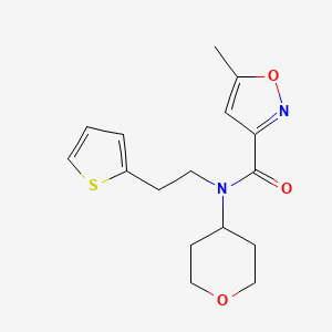 5-methyl-N-(tetrahydro-2H-pyran-4-yl)-N-(2-(thiophen-2-yl)ethyl)isoxazole-3-carboxamide