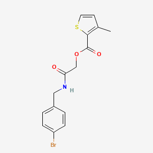 2-((4-Bromobenzyl)amino)-2-oxoethyl 3-methylthiophene-2-carboxylate