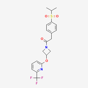 2-(4-(Isopropylsulfonyl)phenyl)-1-(3-((6-(trifluoromethyl)pyridin-2-yl)oxy)azetidin-1-yl)ethanone