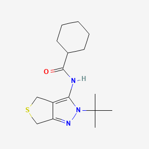 N-(2-(tert-butyl)-4,6-dihydro-2H-thieno[3,4-c]pyrazol-3-yl)cyclohexanecarboxamide