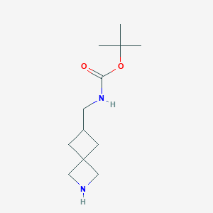 molecular formula C12H22N2O2 B2845379 tert-butyl N-({2-azaspiro[3.3]heptan-6-yl}methyl)carbamate CAS No. 1440962-11-7