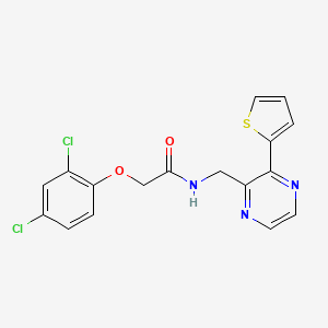 2-(2,4-dichlorophenoxy)-N-((3-(thiophen-2-yl)pyrazin-2-yl)methyl)acetamide