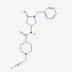 molecular formula C20H25N3O2 B2845382 N-(1-benzyl-5-oxopyrrolidin-3-yl)-1-(prop-2-yn-1-yl)piperidine-4-carboxamide CAS No. 1355620-01-7
