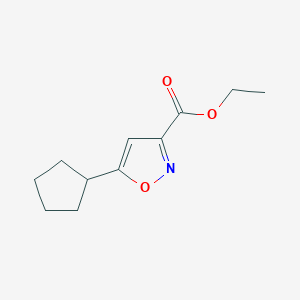 B2845386 Ethyl 5-cyclopentylisoxazole-3-carboxylate CAS No. 908856-65-5