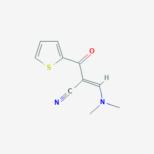 molecular formula C10H10N2OS B2845403 2-[(Dimethylamino)methylene]-3-oxo-3-(2-thienyl)propanenitrile CAS No. 52200-22-3