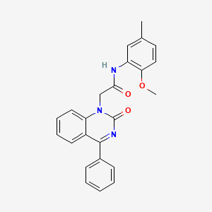 molecular formula C24H21N3O3 B2845434 N-(2-methoxy-5-methylphenyl)-2-(2-oxo-4-phenyl-1,2-dihydroquinazolin-1-yl)acetamide CAS No. 932452-17-0