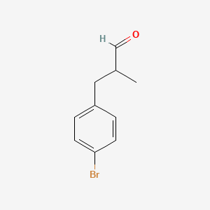 molecular formula C10H11BrO B2845463 3-(4-Bromophenyl)-2-methylpropanal CAS No. 246529-83-9