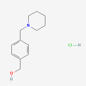 molecular formula C13H20ClNO B2845464 {4-[(Piperidin-1-yl)methyl]phenyl}methanol hydrochloride CAS No. 1955531-63-1