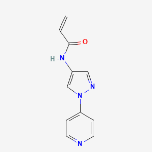 molecular formula C11H10N4O B2845512 N-(1-Pyridin-4-ylpyrazol-4-yl)prop-2-enamide CAS No. 2194089-78-4