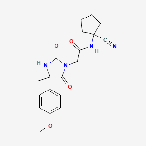 molecular formula C19H22N4O4 B2845533 N-(1-cyanocyclopentyl)-2-[4-(4-methoxyphenyl)-4-methyl-2,5-dioxoimidazolidin-1-yl]acetamide CAS No. 1286153-19-2