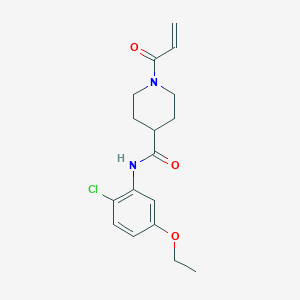 molecular formula C17H21ClN2O3 B2845557 N-(2-chloro-5-ethoxyphenyl)-1-(prop-2-enoyl)piperidine-4-carboxamide CAS No. 2361787-48-4