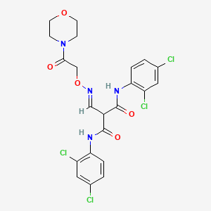 molecular formula C22H20Cl4N4O5 B2845558 N~1~,N~3~-bis(2,4-dichlorophenyl)-2-{[(2-morpholino-2-oxoethoxy)imino]methyl}malonamide CAS No. 321433-30-1