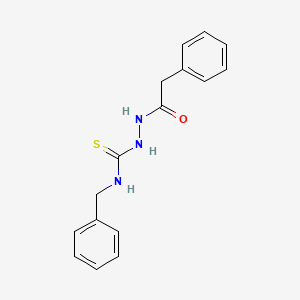 molecular formula C16H17N3OS B2845561 N-benzyl-2-(phenylacetyl)hydrazinecarbothioamide CAS No. 83673-37-4
