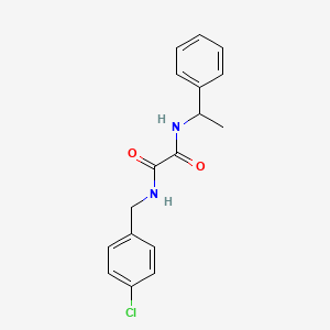 molecular formula C17H17ClN2O2 B2845566 N'-[(4-CHLOROPHENYL)METHYL]-N-(1-PHENYLETHYL)ETHANEDIAMIDE CAS No. 352013-65-1