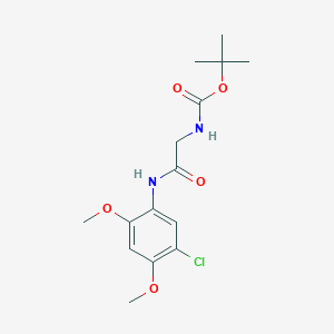 molecular formula C15H21ClN2O5 B2845621 N-(tert-butoxycarbonyl)-N1-(5-chloro-2,4-dimethoxyphenyl)glycinamide CAS No. 1824025-38-8