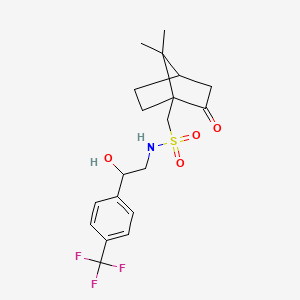 1-(7,7-dimethyl-2-oxobicyclo[2.2.1]heptan-1-yl)-N-(2-hydroxy-2-(4-(trifluoromethyl)phenyl)ethyl)methanesulfonamide