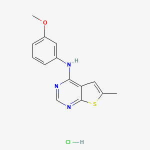 N-(3-methoxyphenyl)-6-methylthieno[2,3-d]pyrimidin-4-amine hydrochloride