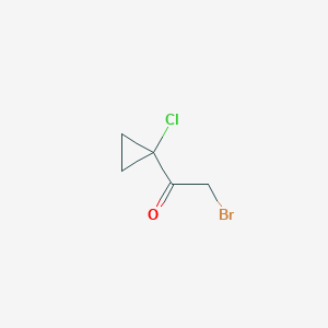 molecular formula C5H6BrClO B2845637 2-Bromo-1-(1-chlorocyclopropyl)ethan-1-one CAS No. 1215365-72-2