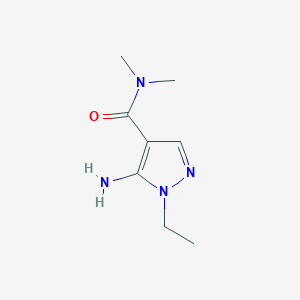 molecular formula C8H14N4O B2845657 5-Amino-1-ethyl-N,N-dimethyl-1H-pyrazole-4-carboxamide CAS No. 1890810-80-6