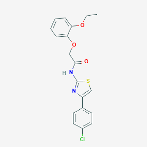 molecular formula C19H17ClN2O3S B284566 N-[4-(4-chlorophenyl)-1,3-thiazol-2-yl]-2-(2-ethoxyphenoxy)acetamide 