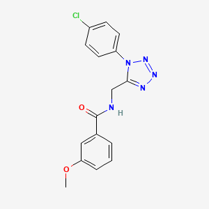 molecular formula C16H14ClN5O2 B2845662 N-{[1-(4-chlorophenyl)-1H-1,2,3,4-tetrazol-5-yl]methyl}-3-methoxybenzamide CAS No. 1005292-51-2