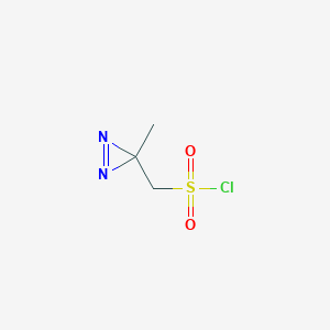 molecular formula C3H5ClN2O2S B2845708 (3-methyl-3H-diazirin-3-yl)methanesulfonyl chloride CAS No. 1936050-60-0
