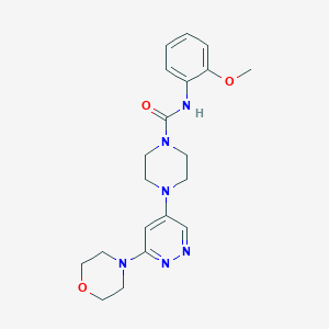 molecular formula C20H26N6O3 B2845719 N-(2-methoxyphenyl)-4-(6-morpholinopyridazin-4-yl)piperazine-1-carboxamide CAS No. 1797815-58-7
