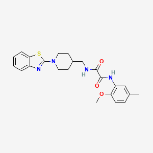 B2845804 N1-((1-(benzo[d]thiazol-2-yl)piperidin-4-yl)methyl)-N2-(2-methoxy-5-methylphenyl)oxalamide CAS No. 1797123-56-8