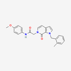 molecular formula C24H23N3O3 B2845813 N-(4-methoxyphenyl)-2-{1-[(2-methylphenyl)methyl]-7-oxo-1H,6H,7H-pyrrolo[2,3-c]pyridin-6-yl}acetamide CAS No. 1286703-63-6