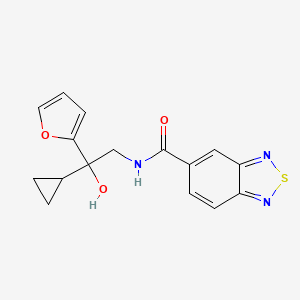 molecular formula C16H15N3O3S B2845825 N-[2-cyclopropyl-2-(furan-2-yl)-2-hydroxyethyl]-2,1,3-benzothiadiazole-5-carboxamide CAS No. 1396846-84-6