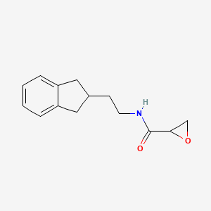 molecular formula C14H17NO2 B2845880 N-[2-(2,3-Dihydro-1H-inden-2-yl)ethyl]oxirane-2-carboxamide CAS No. 2411269-10-6