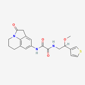 N-(2-Methoxy-2-thiophen-3-ylethyl)-N'-(2-oxo-1-azatricyclo[6.3.1.04,12]dodeca-4,6,8(12)-trien-6-yl)oxamide