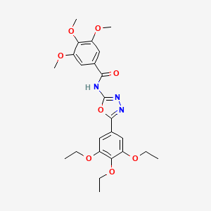 3,4,5-trimethoxy-N-[5-(3,4,5-triethoxyphenyl)-1,3,4-oxadiazol-2-yl]benzamide