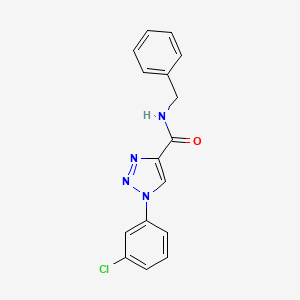 molecular formula C16H13ClN4O B2845894 N-benzyl-1-(3-chlorophenyl)-1H-1,2,3-triazole-4-carboxamide CAS No. 951611-69-1