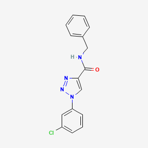 N-[4-(1,3-benzothiazol-2-yl)phenyl]-1-(3-fluorophenyl)methanesulfonamide