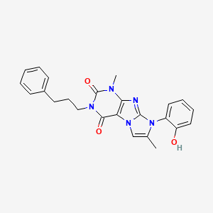 8-(2-hydroxyphenyl)-1,7-dimethyl-3-(3-phenylpropyl)-1H-imidazo[2,1-f]purine-2,4(3H,8H)-dione
